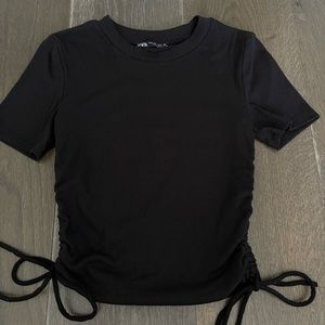 Black Zara cropped tee